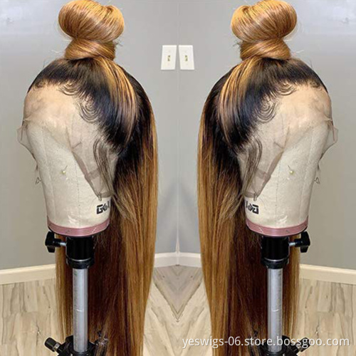 Yeswigs 150% 180% 200% Density 1B27 Blonde Full Hd Lace Frontal Closure Human Hair Wigs Pre Plucked Baby Hair For Black Women